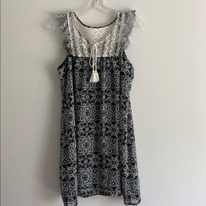 Black and White Floral Dress